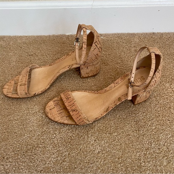 SCHUTZ Chimes Cork Sandals in Natural Sz 7.5 - Picture 3 of 6